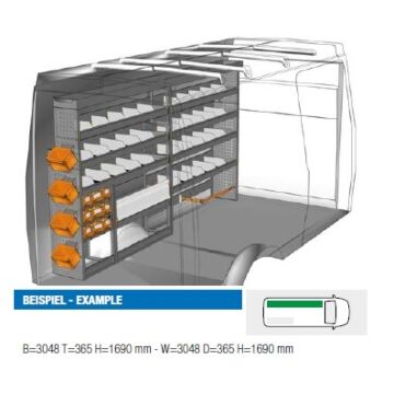 Brillmobil Fahrzeugeinrichtung Iveco Daily ab 2014 Fahrerseite 3048x365x1690 mm (Block 01)
