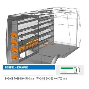 Brillmobil Fahrzeugeinrichtung Iveco Daily ab 2014 Fahrerseite 3048x365x1700 mm (Block 07)