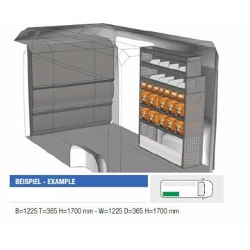 Brillmobil Fahrzeugeinrichtung Fiat Ducato ab 2014 Beifahrerseite 1225x365x1700 mm (Block 06)
