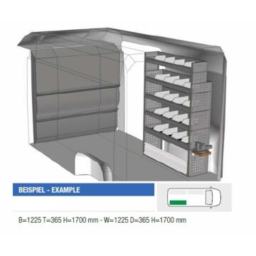 Brillmobil Fahrzeugeinrichtung Fiat Ducato ab 2014 Beifahrerseite 1225x365x1700 mm (Block 07)