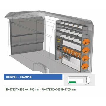 Brillmobil Fahrzeugeinrichtung Fiat Ducato ab 2014 04 - Heck 1733x365x1700 mm (Block 02)