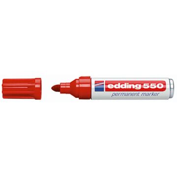 EDDING Permanentmarker 550 3-4mm Rundspitze nachfüllbar rot (Markierstift) 