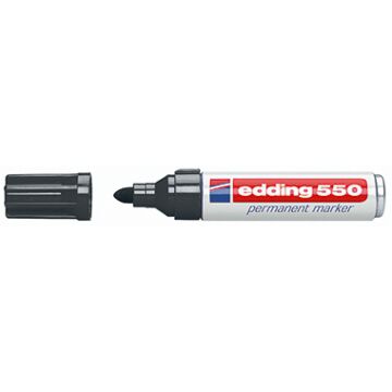 EDDING Permanentmarker 550 3-4mm Rundspitze nachfüllbar schwarz (Markierstift) 
