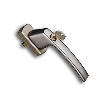 MACO Fenstergriff Harmony titan mit Sperrzylinder Stiftlänge 35 mm 10/12 mm Nocken