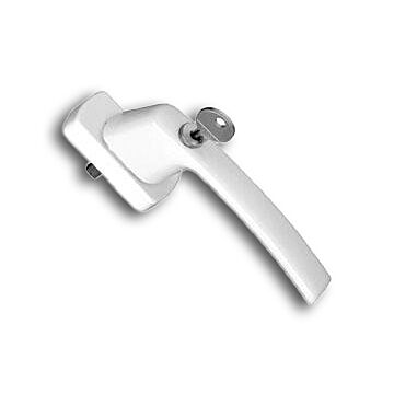 MACO Fenstergriff Harmony weiß RAL9016 mit Sperrzylind Stiftlänge 35 mm 10/12 mm Nocken