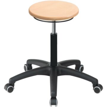 MEY CHAIR Drehhocker mit Rollen 420-550mm / Buche