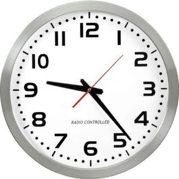 BÜRK MOBATIME Funkwanduhr Ø 40cm Stainless Steel