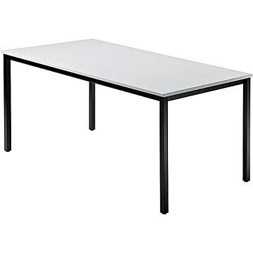 HAMMERBACHER Besprechungstisch 1600x800mm / lichtgrau/schwarz