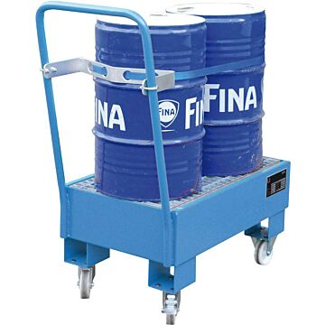 BAUER Fahrbare Auffangwanne 2x60Liter, Lichtblau