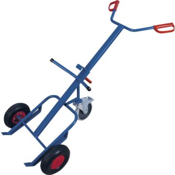 VARIOFIT Fasskarre 300 Kg mit Stützrad Lufträder 260X85 mm