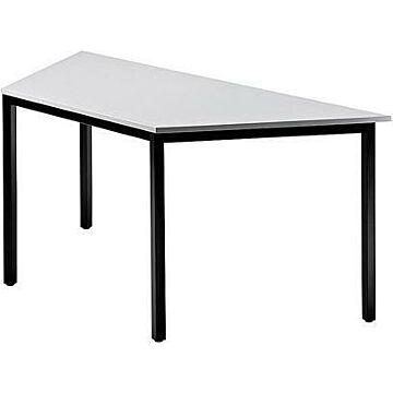 HAMMERBACHER Trapeztisch 1600x693x720mm / lichtgrau/schwarz