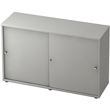 HAMMERBACHER Schiebetürenschrank Profi Grau, 120x40x74,8mm, 2Ordnerhöhen