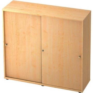 HAMMERBACHER Schiebetürenschrank Profi Ahorn, 120x40x100mm, 3Ordnerhöhen