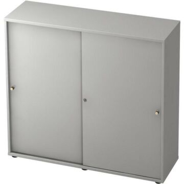 HAMMERBACHER Schiebetürenschrank Profi Grau, 120x40x100mm, 3Ordnerhöhen