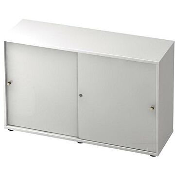 HAMMERBACHER Schiebetürenschrank Profi Weiß, 120x40x74,8mm, 2Ordnerhöhen