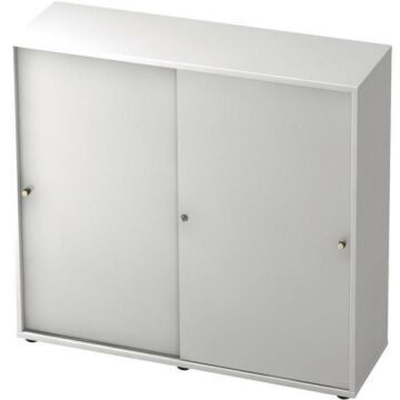 HAMMERBACHER Schiebetürenschrank Profi Weiß, 120x40x100mm, 3Ordnerhöhen