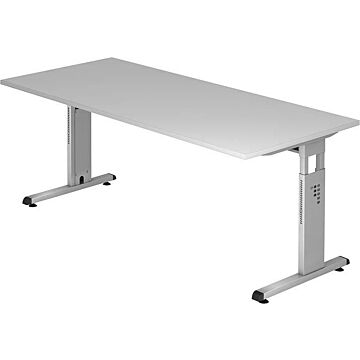 HAMMERBACHER Schreibtisch grau 180x80x72 cm O-Serie