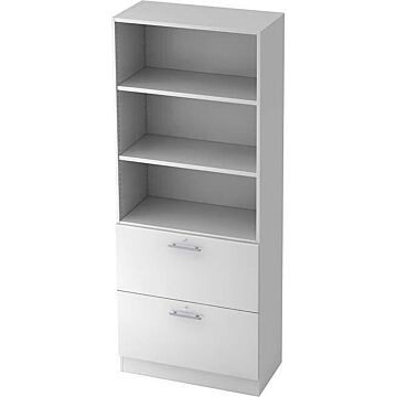HAMMERBACHER Kombiregalschrank Weiß 80x42x200,4cm