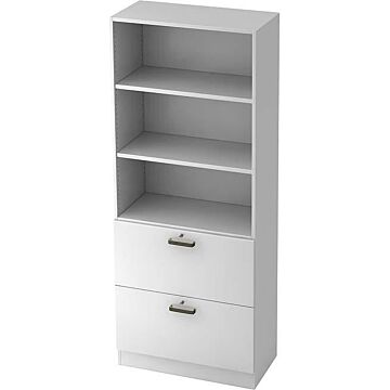 HAMMERBACHER Registraturschrank 7300SG 800x420x2000mm / weiß-weiß