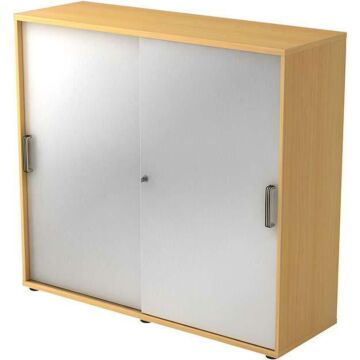 HAMMERBACHER Schiebetürenschrank 120x40x1100cmBuche/Silber