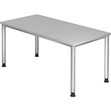 HAMMERBACHER Schreibtisch lichtgrau 1600x800 mm H-Serie