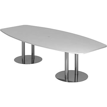 HAMMERBACHER Konferenztisch 280x130/85 Grau/Chrom