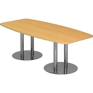 HAMMERBACHER Konferenztisch 220x103/83 Buche/Chrom