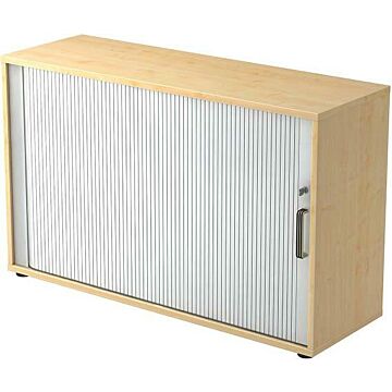 HAMMERBACHER Rolladenschrank 120x40x74,8cm AhornSilber