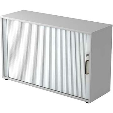 HAMMERBACHER Rolladenschrank 120x40x74,8cm Grau/Silber