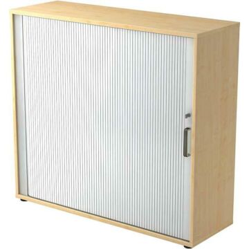 HAMMERBACHER Rolladenschrank 120x40x1100cmAhorn/Silber