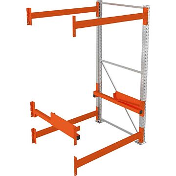 META Kabeltrommelregal, Anbaufeld verzinkt B1300xT1100xH2200mm, Feldlast 4000kg