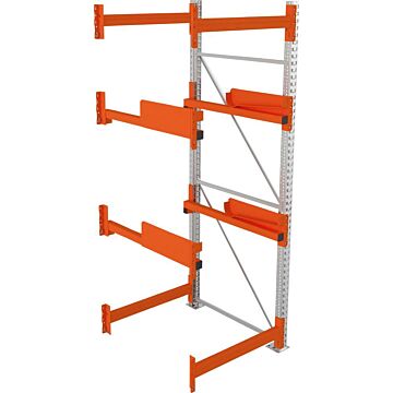META Kabeltrommelregal, Anbaufeld verzinkt B900xT1100xH2700mm, Feldlast 4000kg