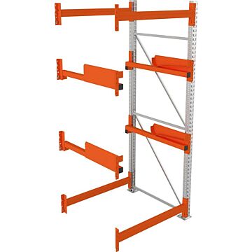 META Kabeltrommelregal, Anbaufeld verzinkt B1100xT1100xH2700mm, Feldlast 4000kg