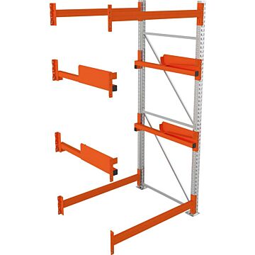META Kabeltrommelregal, Anbaufeld verzinkt B1300xT1100xH2700mm, Feldlast 4000kg