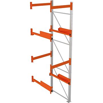 META Kabeltrommelregal, Anbaufeld verzinkt B900xT1100xH3800mm, Feldlast 4000kg