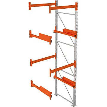 META Kabeltrommelregal, Anbaufeld verzinkt B1100xT1100xH3800mm, Feldlast 4000kg