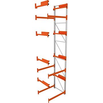 META Kabeltrommelregal, Anbaufeld verzinkt B1300xT1100xH5500mm, Feldlast 5500kg
