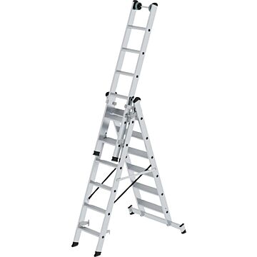 MUNK Alu-Mehrzweckleiter 33318 4,19 m Länge, 3x 6 Stufen (5,2 m Arbeitshöhe) (Günzburger Steigtechnik)