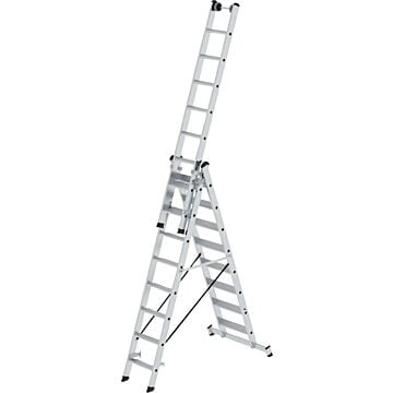 MUNK Alu-Mehrzweckleiter 33324 5,86 m Länge, 3x 8 Stufen (6,9 m Arbeitshöhe) (Günzburger Steigtechnik)