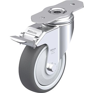 BLICKLE Lenkrolle m. Feststeller Rad-D100mm Polyurethan LKPA-PATH 101KF-29-FI