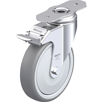 BLICKLE Lenkrolle m. Feststeller Rad-D125mm Gummi LKPA-TPA 126KF-29-FI