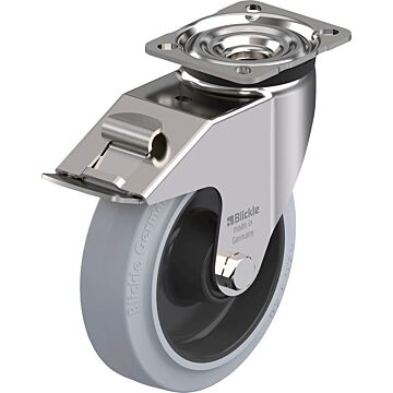 BLICKLE Lenkrolle m. Feststeller Rad-D160mm Gummi LEX-POEV 160XR-FI-SG