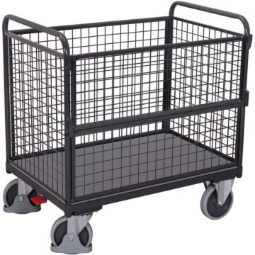 CORDES Drahtkastenwagen Ladefläche B750xT1200 mm RAL 7016 Tragkraft 500 kg