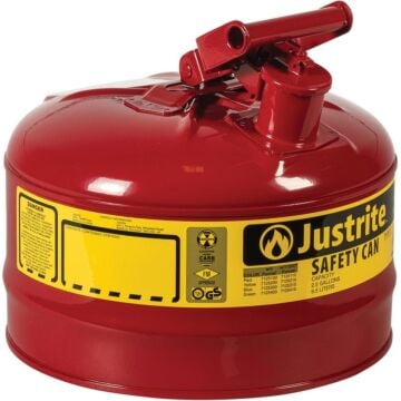 JUSTRITE SAFETY Sicherheitsbehälter Typ1 Schwinggriff 9,5l rot, auslaufsicher D298xH292 mm