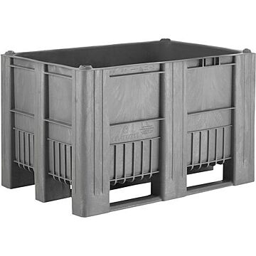 CRAEMER Palettenbox CB1 B1200 x T800 x H740 mm 3 Kufen lebensmittelecht hellgrau