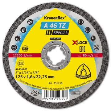 KLINGSPOR  X-LOCK-Trennscheibe A 46 TZ für Edelstahl