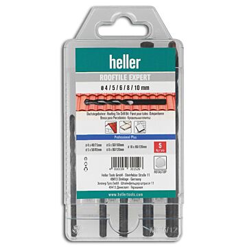 HELLER Dachziegelbohrer-Satz ROOFTILE EXPERT 5-teilig, 4/5/6/8/10mm