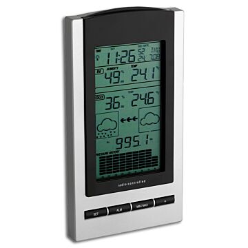 TFA Funk-Wetterstation GAIA inkl. Sender, silber/schwarz