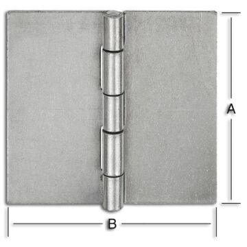VORMANN DIN-Scharn. känt.60x60mm ungeb. Eisen blank