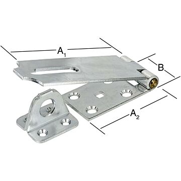 VORMANN Überfalle mit Öse, 100x45mm, Edelstahl